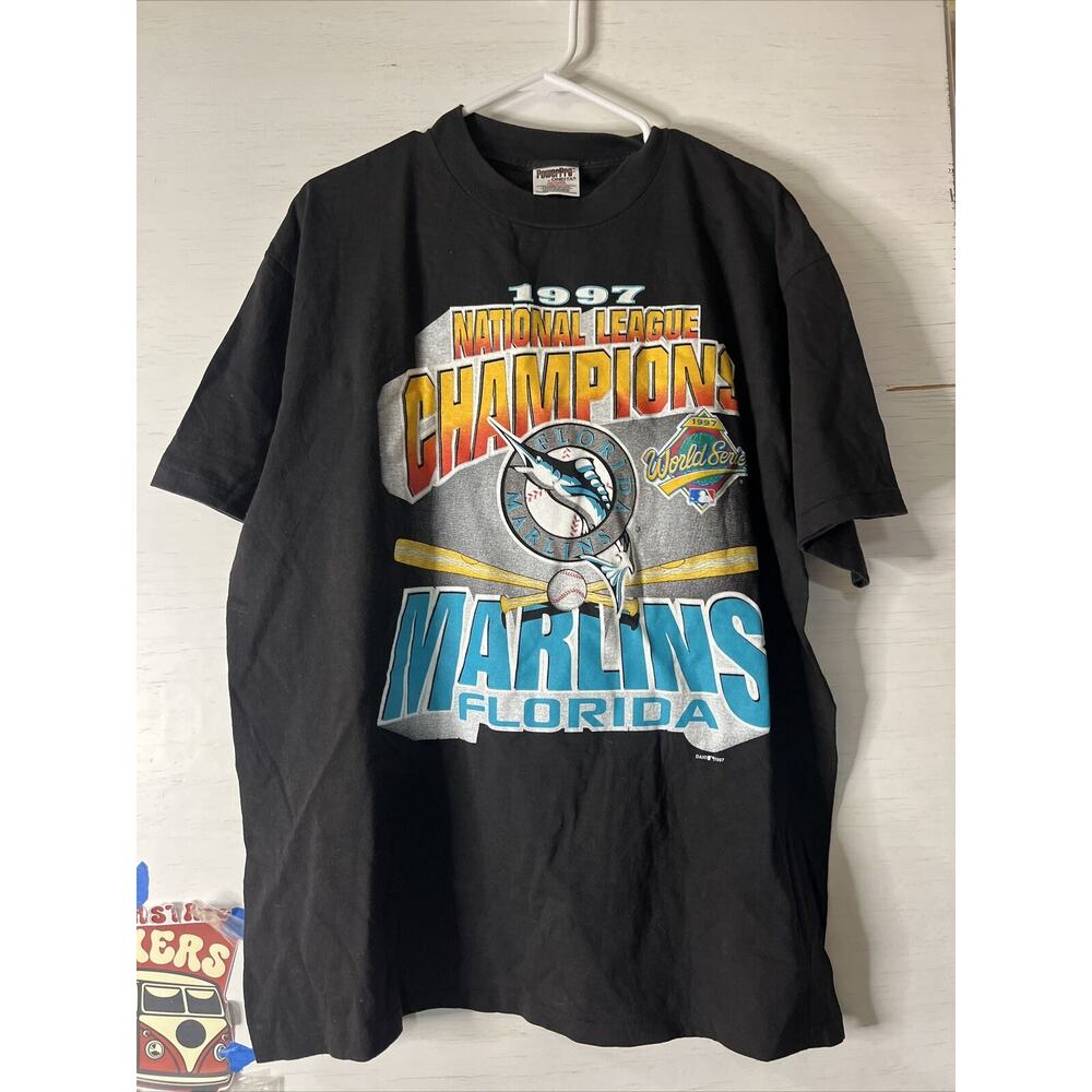 Florida Marlins 1997 World Series T Shirt Large Vintage Baseball Beisbol Miami